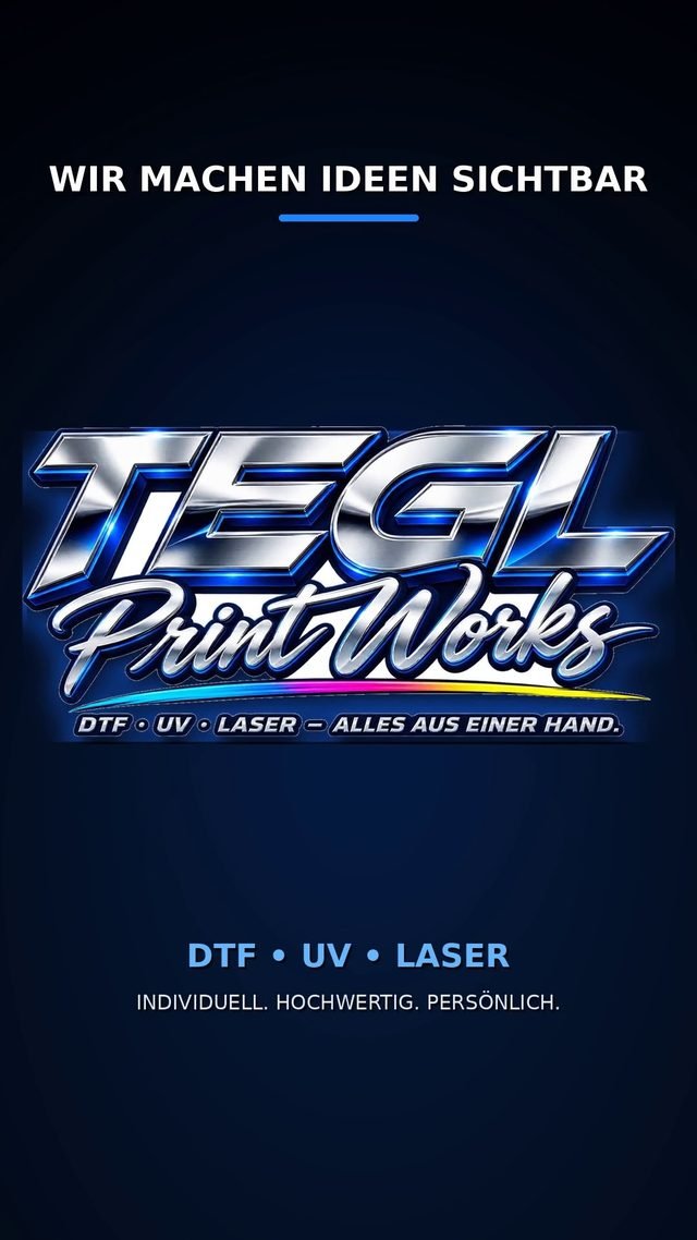 Vorschaubild unseres Imagevideos mit Tegl Print Works Logo – DTF, UV und Lasergravur